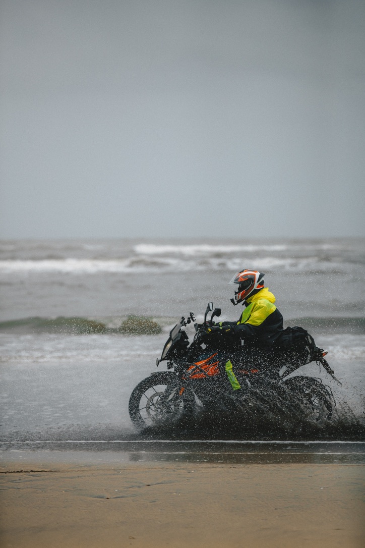 KTM motorcycle on the beach