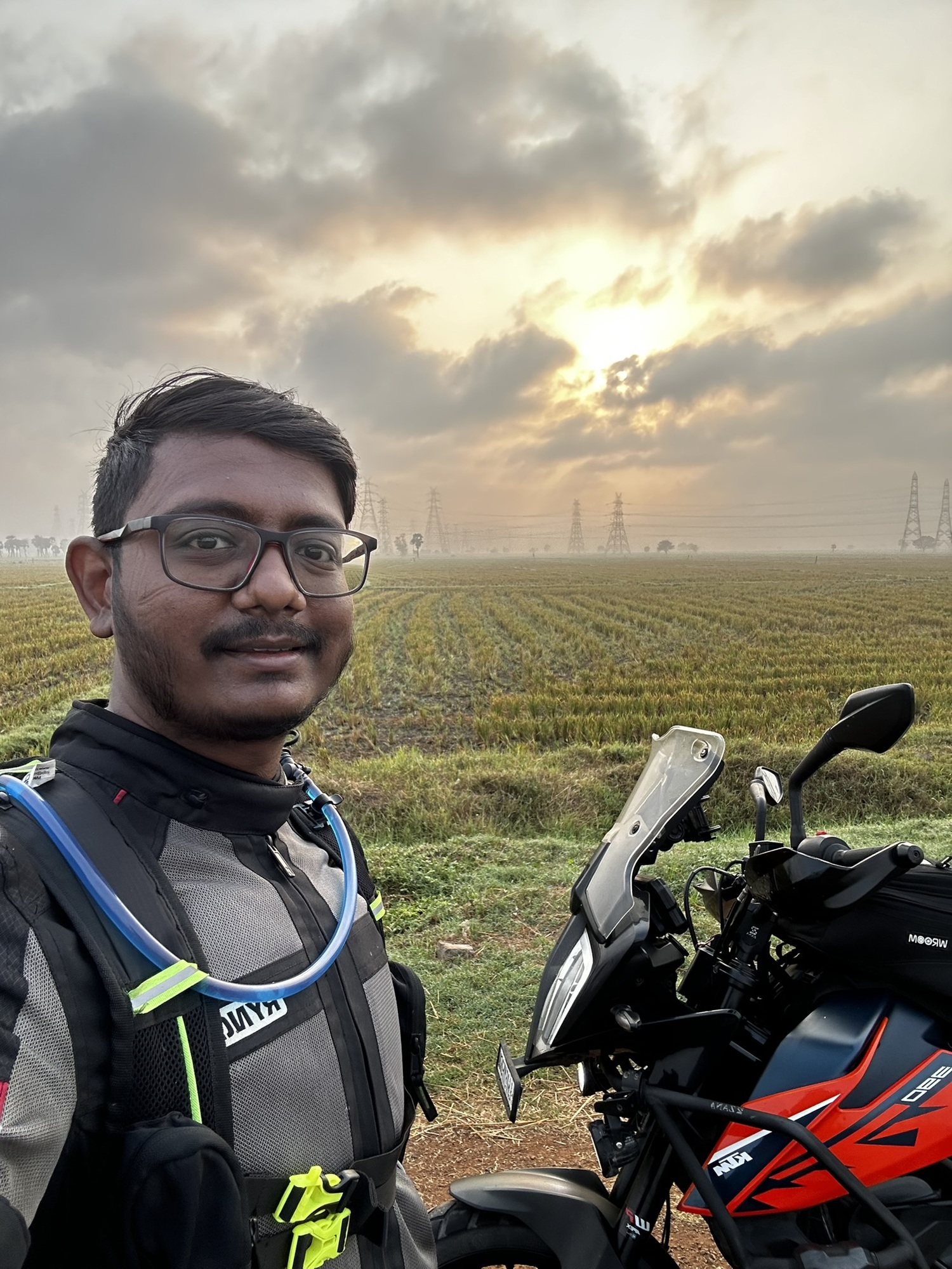 Kushal on a motorcycle ride