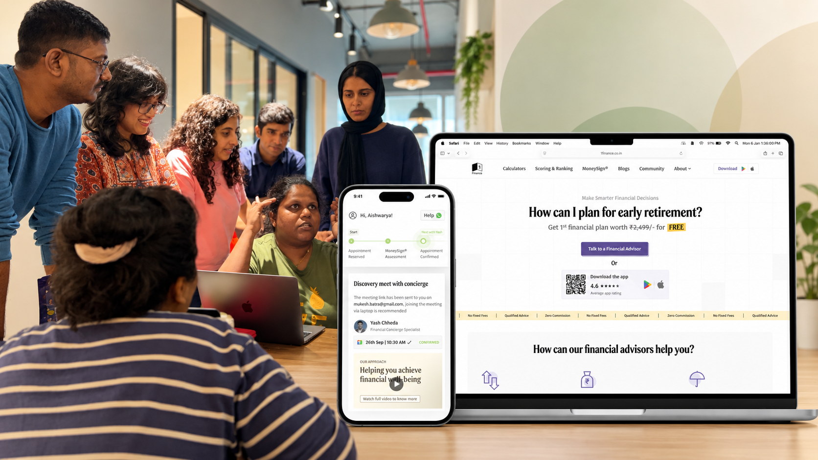 1 Finance customer app and advisor platform