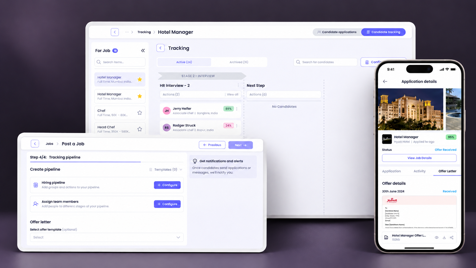 Get Placed hiring platform on desktop and phone