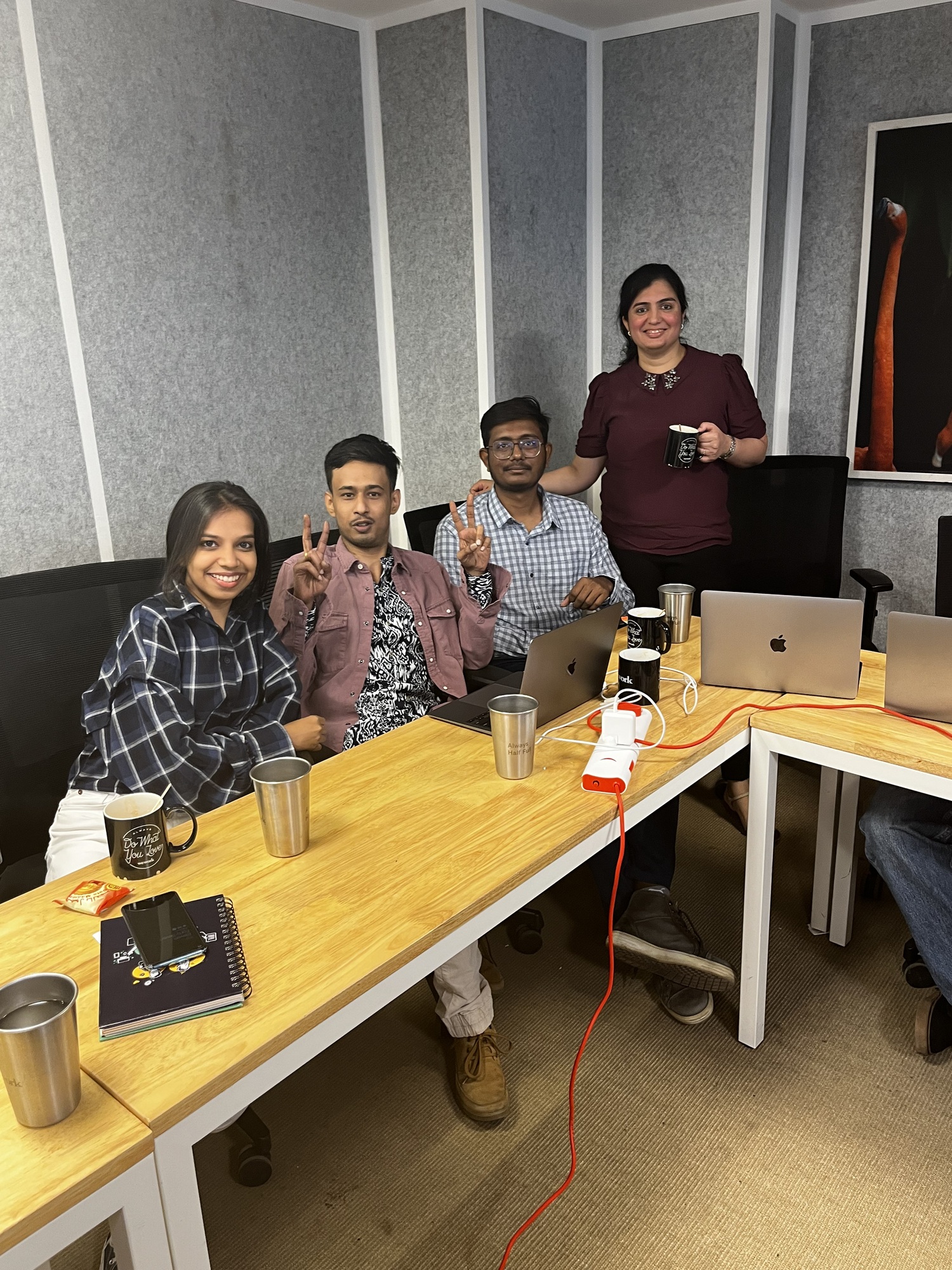 Team discussion in the office